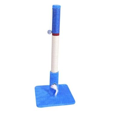 Imagem de Generic Arranhador para Gatos com Haste Afiadora de Garras Versátil e Protetora para Móveis com Esferas de Afiar Garras. Brinquedo para Gatos com Alta, Blue 86 Cm H