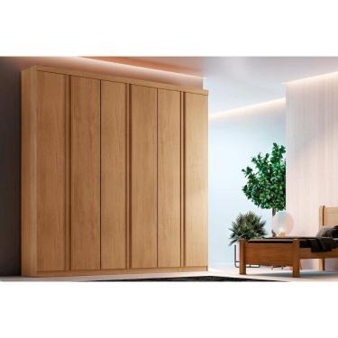 Imagem de Guarda Roupa Casal Filadélfia 6 Portas E 4 Gavetas Naturale - Rufato
