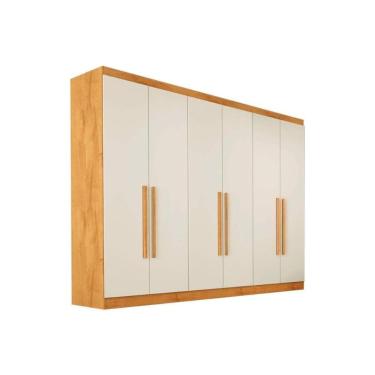Imagem de Guarda Roupa 6 Portas E 6 Gavetas Oslo Peroba-off White - Europa