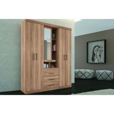 Imagem de Guarda Roupa Solteiro 5 Portas E 3 Gavetas Havana Star 5.3 Atacama - Santos Andirá