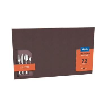 Imagem de Faqueiro Módena Em Aço Inox Com 72 Peças Brinox