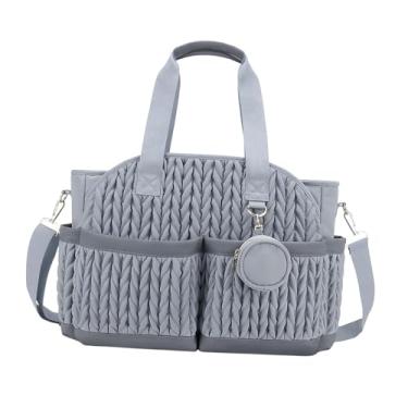 Imagem de menolana Bolsa para fraldas, bolsa de transporte, presente para mamãe e papai, versátil, portátil, impermeável, para guardar itens essenciais do bebê e fazer, Azul