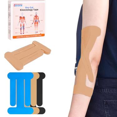Imagem de IEADEN Fita cinesiológica pré-cortada para cotovelo, bege