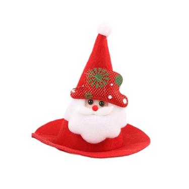 Imagem de IEUDNS Chapéu de Natal para animais de estimação, gorro pontudo, lindo acessório para a cabeça, chapéu de Papai Noel para cães, ideal para festas natalinas, Style C