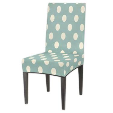 Imagem de hongjinglin Conjunto de 1 capa elástica para cadeira de sala de jantar, capa protetora de assento de poltrona, verde, lavável, para cozinha, casa, hotel, banquete, festa de casamento, cerimônia