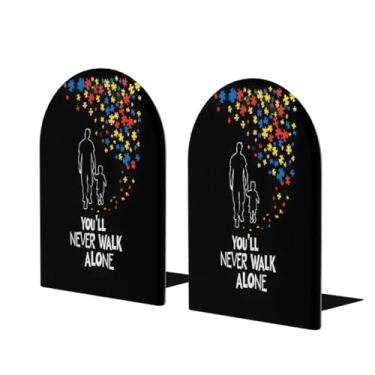 Imagem de Suportes de livros de madeira grandes para adultos com autismo para livros decorativos antiderrapantes e resistentes terminais de livros para escritório, escritório, biblioteca, escola, estudo