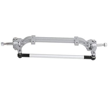 Imagem de SIWOTED Pólo de ligação da haste de direção do eixo dianteiro sem potência para carro de caminhão trator RC série Tamiya 1/14 (Prata)
