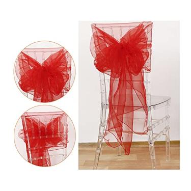 Imagem de Naroote Decoração de Casamento Cadeira Traseira Elegante Fio Conjunto para Banquetes e Casamentos Cadeira Arcos Faixas Brancas 10 Peças (160.00)