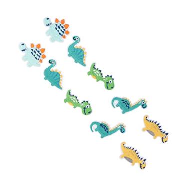 Imagem de GLOGLOW Ferro Bordado de Dinossauro Em Remendos, 10 Peças, Apliques de Algodão Colorido para Conserto de Roupas Infantis, Costura DIY Em Remendos para Chapéus, Mochilas Jeans