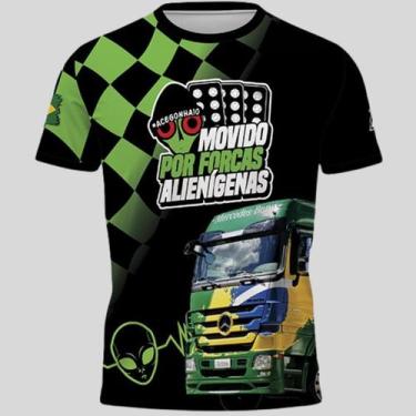 Imagem de Camiseta Caminhão Mercedes Movido Por Forças Alienígenas Camisa Caminh