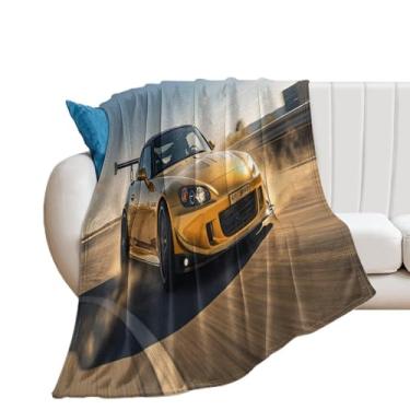 Imagem de HouLaiZhe Cobertor Super Macio Flanela Drifting Carro Esportivo S2000 JDM Cobertores de Refrigeração Leve para Sofá-Cama Cadeira Sofá Carro Viagem ao Ar Livre Leve Quente 76 cm x 127 cm