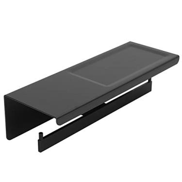 Imagem de HEEPDD Suporte de Higiênico para Montagem Em Parede, Com Prateleira de Armazenamento, Design à Prova d'água para 2 Usos para Banheiro e Suporte de Higiênico para Montagem Em Parede de Hotel,