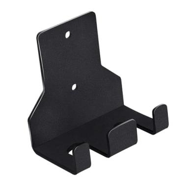 Imagem de simhoa Suporte de parede para barra de musculação, acessório de academia com furos de montagem, montagem vertical na parede, Barra Dupla