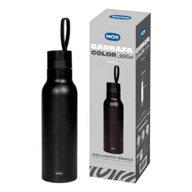 Imagem de Garrafa Térmica Com Alça 500ml Aço Inox Squeeze Academia Ginástica Fit