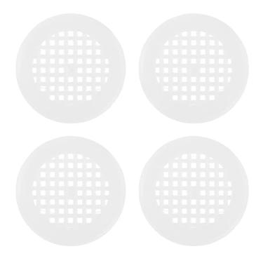 Imagem de PATIKIL Capa de ventilação redonda de 1,4 polegadas (45 mm), 4 peças de plástico circular Soffit capa de grade de ventilação com orifício de exaustão para banheiro escritório casa cozinha, branco
