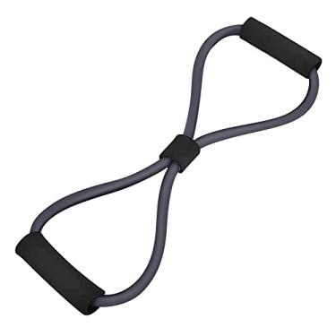 Imagem de Yoga Ginástica Fitness Corda de Tração em Forma 8 Banda Exercício Expansor Peito Tubo Treinamento Muscular para alongamento Força Esportivo Uso Casa e Academia com Cabo Espuma Anti-Deslizante Confortá