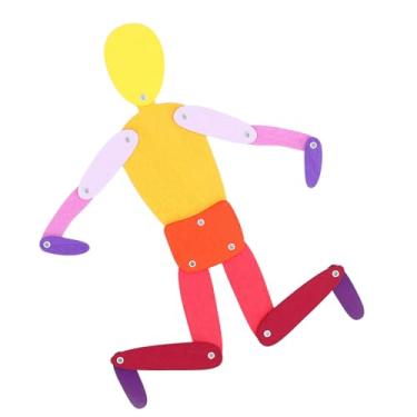 Imagem de aqxreight Brinquedo Stickman de Madeira Com Membros Móveis 30 Cartas Exercício Educacional Coordenação Olho-mão Jogo de Quebra-cabeça de Madeira Stick Man Azul e Permitindo que a Criança Tenha Uma