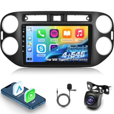 Imagem de [Qualcomm 8 Core 4+64G] Rádio veicular NHOPEEW para VW Tiguan 2006-2016 - Carplay sem fio e Android Auto - Tela sensível ao toque 1280 x 720 IPS estéreo para carro Android - DSP/GPS/WiFi/SWC + câmera