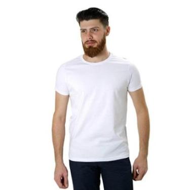 Imagem de Camiseta Masculina Algodão Básica Ixória Branca Marca-Masculino
