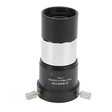 Imagem de aqxreight 1,25 Polegada 2X Barlow Espelho Ampliação de Vidro Óptico Lente Barlow Ciência Acessórios para Telescópio Astronômico Mais Ele Conecta Mais e Este Design Parafuso de Fixação Em