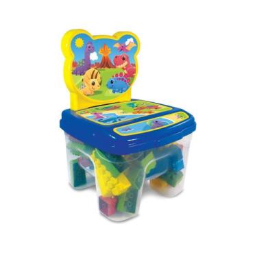 Imagem de Cadeira Blocos grande brinquedo infantil montar - GGB, Dinossauro