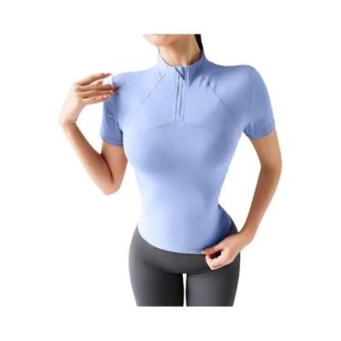 Imagem de Camiseta De Yoga Feminina Slim-Fit De Secagem Rápida Respirável Para T