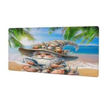 Imagem de hongjinglin Tapete de mouse grande de verão bonito de verão à prova d'água para computador estendido tapete protetor de mesa tapete de borracha antiderrapante para escritório, computador, teclado