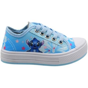 Imagem de Tênis Casual Infantil Ortobessa Stitch Divertido Menina, 25/26, Azul