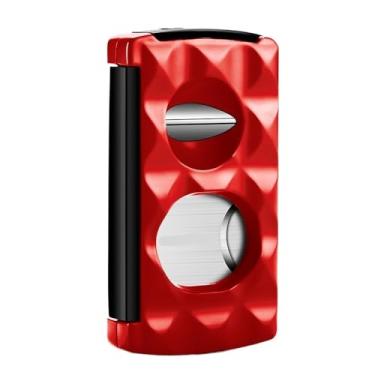 Imagem de JDIME Cortador de charutos, corte em V de aço inoxidável, com perfurador, suporte, lâmina afiada, acessório de viagem para fumar, caixa de presente, CE-24HM(L)