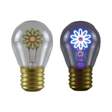 Imagem de Lâmpada LED Edison Filamento Dimmable Rosa A70 E40 5V 360 Graus Econom