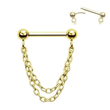 Imagem de CHARMONLINE Correntes de 16 g para tragus, anéis de orelha de concha de aço cirúrgico 316L piercing piercing joia brinco piercing joias, 16G, Aço inoxidável, Sem Pedra Preciosa