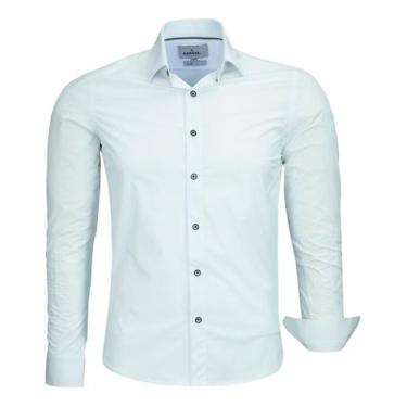 Imagem de Camisa Social Amil Manga Longa Slim Tecido Poliamida Elastano 1879, Br