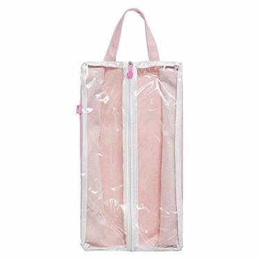 Imagem de Saco Organizador De Sapato Calçado Transparente Linha Sweet - Rosa, Momis Petit, Rosa, Único
