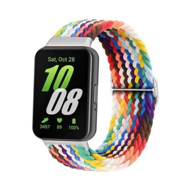 Imagem de Pulseira Ajustável De Nylon Trançado Para Samsung Galaxy Fit 3, Substi