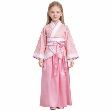 Imagem de Lazutom – Vestido de festa de Natal clássico chinês, rosa, 130:Recommended height:125-130cm