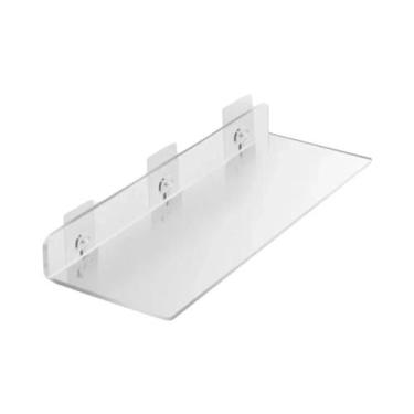 Imagem de Prateleira De Parede De Acrílico Transparente Reforçada Para Banheiro,