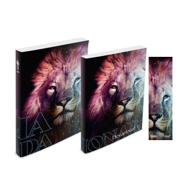 Imagem de Kit Biblia Leão NEON - Brochura - NTLH + Devocional 1 - Brochura + Marca Páginas
