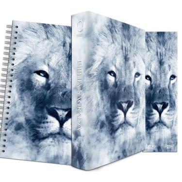 Imagem de Kit Leão da Tribo de Judá - Planner + Bíblia Capa Dura NAA + Marca Página