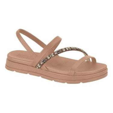 Imagem de Sandalia Papete Feminina Moleca Elastico Confortavel Brilho Metalizada-Feminino