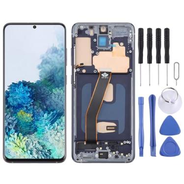 Imagem de Hiregolish Peças de reparo de tela, para Samsung Galaxy S20 4G SM-G980 TFT LCD digitalizador de tela montagem completa com moldura, não suporta identificação de impressão digital