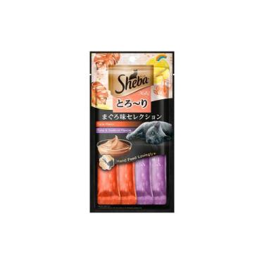 Imagem de Snack Sheeba Cremoso Atum e Atum / Camarão 48g c/ 4 - Sheba