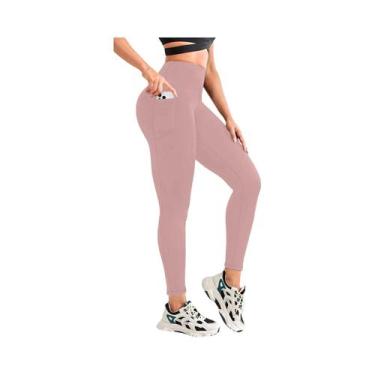 Imagem de Leggings Femininas De Cintura Alta Com Forro Térmico E Bolsos, Calças 