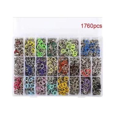 Imagem de Conjunto De Botões De Pressão Metálicos Com Alicate Para Roupas, Costu