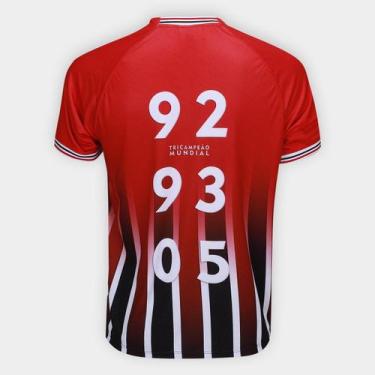 Imagem de Camiseta São Paulo Esportiva Masculina - Surf Center, Branco, Preto, M