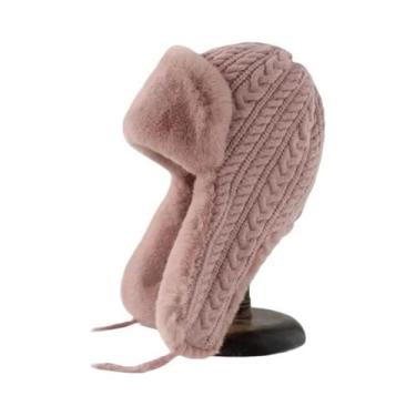 Imagem de Gorro De Inverno Feminino Com Protetores De Orelha Estendidos, À Prova
