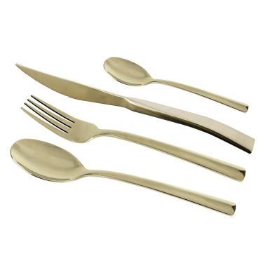 Imagem de Faqueiro Fracalanza Ravel Champanhe em Aço Inox 24 Peças