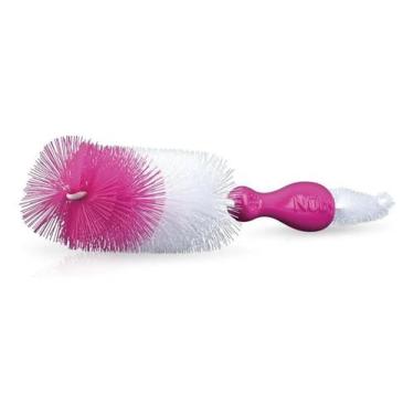 Imagem de Escova Para Limpar Mamadeira E Bicos 2 Em 1 Nylon Nûby - Nuby, Rosa