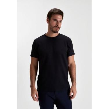 Imagem de Camiseta docthos relaxed fit manga curta malha trabalhada, 003 preto, 