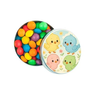 Imagem de Kit 30 Latinhas Lembrancinhas Passarinhos Baby Cor: Prateado - Gil Fes