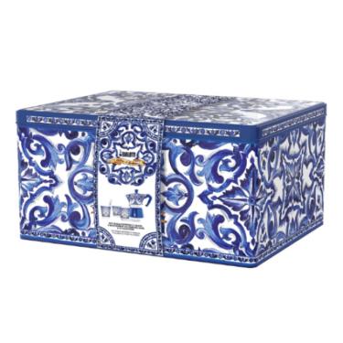 Imagem de CONJUNTO BIALETTI DOLCE & GABBANA MOKA CAFETEIRA EXPRESS COM 3 XÍCARAS DE PORCELANA AZUL MEDITERRANEO 10350503